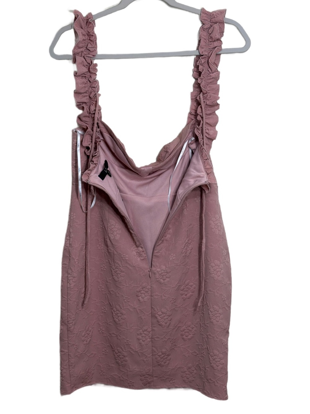 Lulu's Butterfly Kisses Mauve Pink Jacquard Mini Dress - Picture 13 of 15